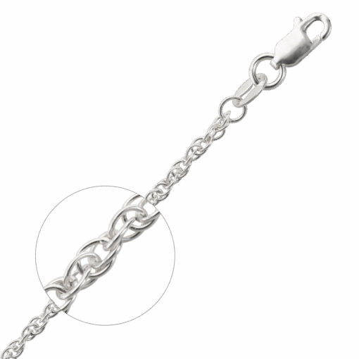 CADENA TOURBILLON GRUESA 50 CM - 0,40