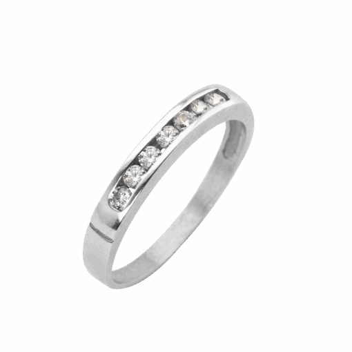 ANILLO SOLITARIO MEDIO SIN FIN CLASICO