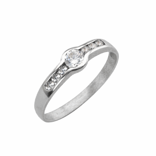ANILLO SOLITARIO MEDIO SIN FIN CENTRAL