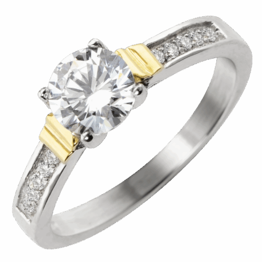 ANILLO SOLITARIO CON PIEDRA CENTRAL