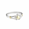 ANILLO SOLITARIO FLOR CON PIEDRAS