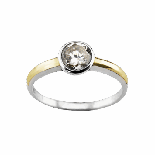 ANILLO SOLITARIO CON PIEDRA CENTRAL