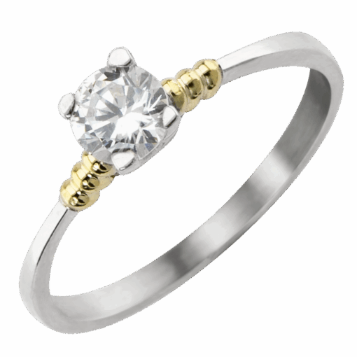 ANILLO SOLITARIO CON PIEDRA CENTRAL