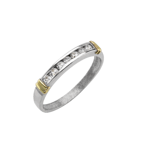 ANILLO SOLITARIO MEDIO SIN FIN CLASICO