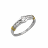 ANILLO SOLITARIO MEDIO SIN FIN CENTRAL