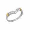 ANILLO SOLITARIO MEDIO SIN FIN TIPO V
