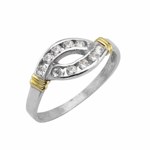ANILLO SOLITARIO MEDIO SIN FIN TIPO INFINITO