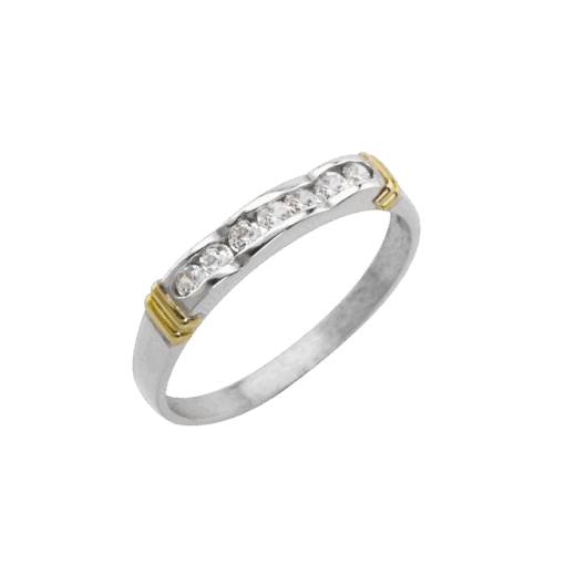 ANILLO SOLITARIO MEDIO SIN FIN TIPO OLA