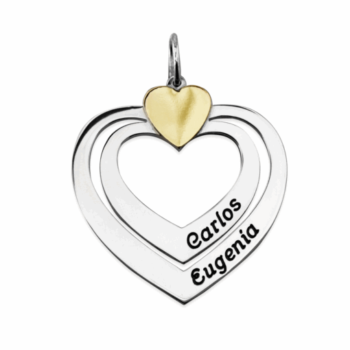 Dije Dos Corazones Personalizado
