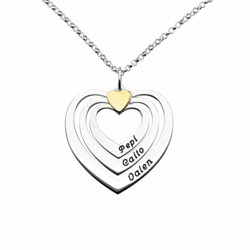 Dije Tres Corazones Personalizados