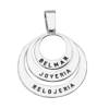 Dije Tres Argollas Nombre Personalizado