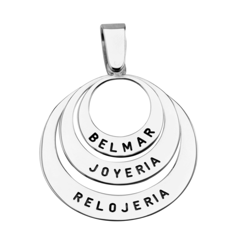 Dije Tres Argollas Nombre Personalizado