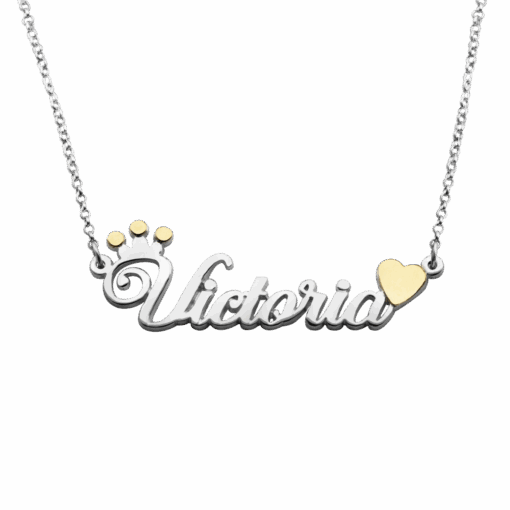 Dije Nombre Corona Corazón