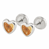 PAR DE AROS CORAZON GRANDE PIEDRA CUBIC