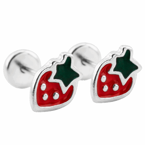 AROS ABRIDORES FRUTILLA ESMALTADO