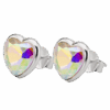 AROS CORAZON CON PIEDRA CRISTAL