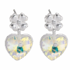 AROS COLGALTE CRISTAL SWAROVSKI CORAZON CON FLOR