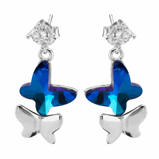 AROS DOBLE MARIPOSA CRISTAL SWAROVSKI