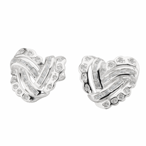 AROS CORAZON ENTRELAZADOS CON PIEDRAS