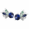 AROS FLOR CON PIEDRAS AZULES