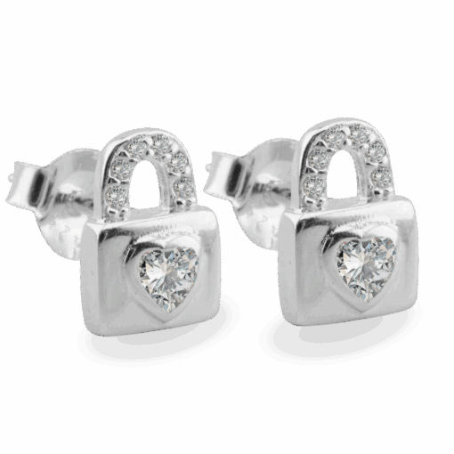 AROS CANDADO CORAZON CON PIEDRAS