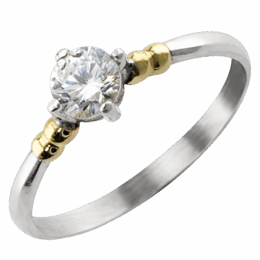 ANILLO SOLITARIO CON PIEDRA CENTRAL