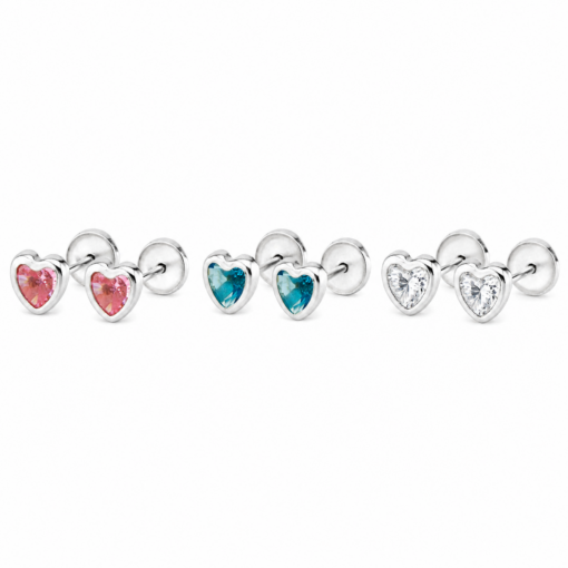 Aros Abridores Corazón De Plata 925