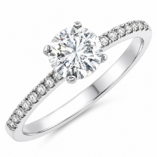 Anillo Cintillo Piedra Central Plata 925