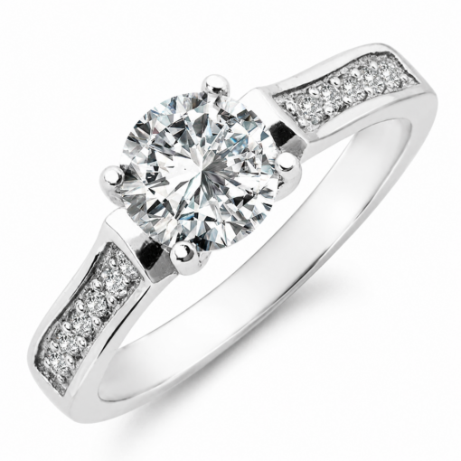 Anillo Cintillo Piedra Central Plata 925