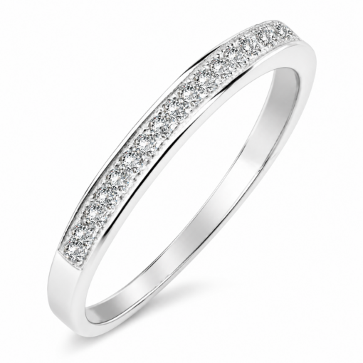 Anillo Medio Sin Fin Clásico De Plata 925