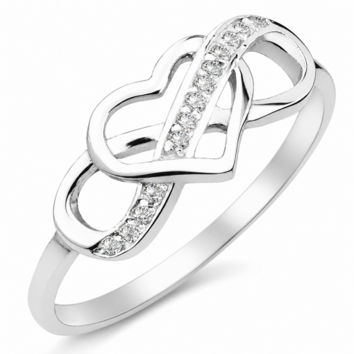 Anillo Corazón Infinito De Plata 925