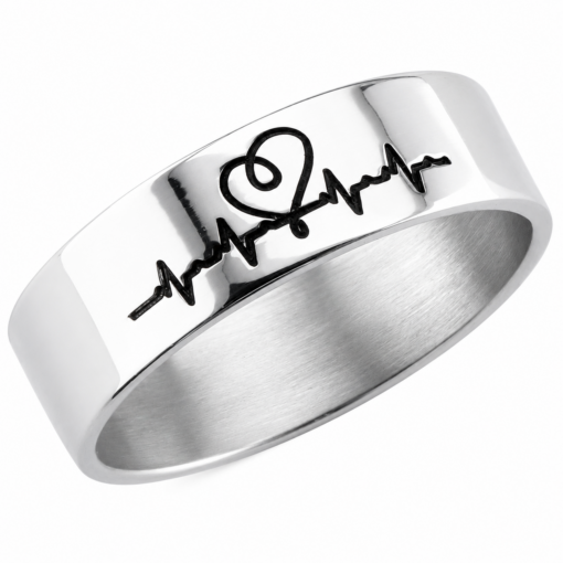 Anillo Cinta 6mm De Plata 925 Con Grabado Externo Personalizado