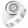 Anillo Sello Sol Plata 925