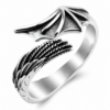 Anillo Alas Ángel Demonio Plata 925 Murciélago Duki Diablo